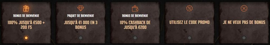 bonus bienvenue gransino